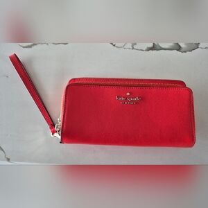 Kate Spade Vibrant Red Zip Wallet
